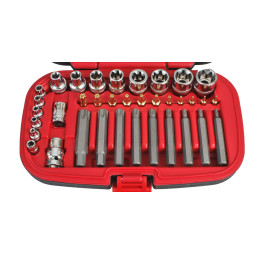 Zestaw narzędziowy Torx 1/2" 3/8" 1/4" 36 części Rooks 01.0036