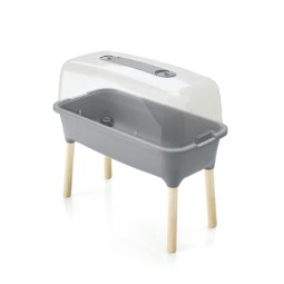 Szklarnia RESPANA PLANTER WOOD HIGH SET- szary kamienny Prosperplast ISEW780H-405U