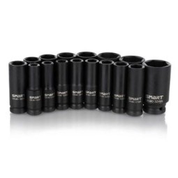 Komplet nasadek udarowych długich 1/2" 10-32mm, 16 elementów Smart365