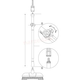 Trzonek przepływowy 150cm Gardena Cleansystem